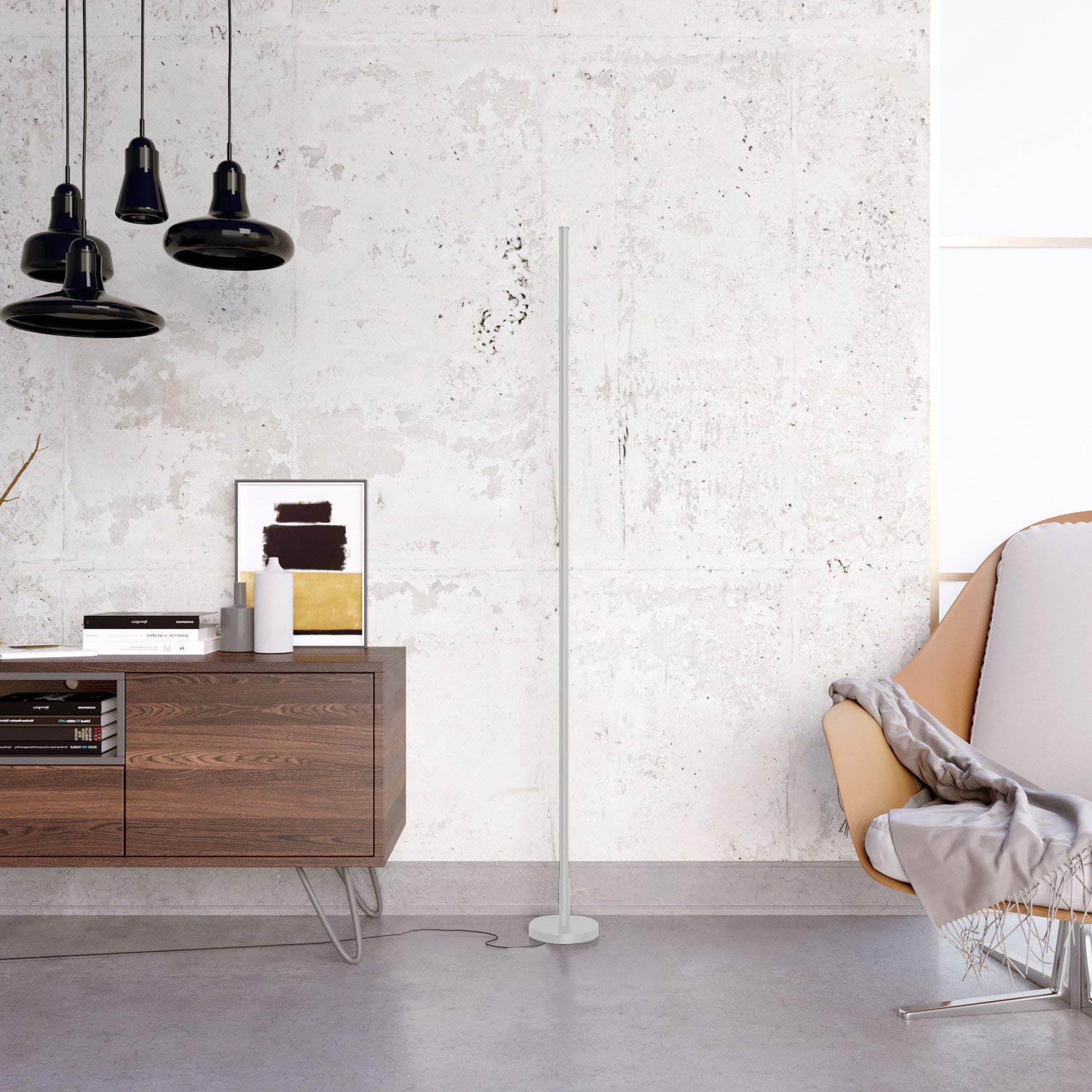 Buy RGB Floor Lamp LED Corner Lamp Dimmable Corner Light Multicolored Kona Floor  lamp Color Changing Nordic Modern Minimal lamp (White, 59" Tall) Online at  desertcartINDIA