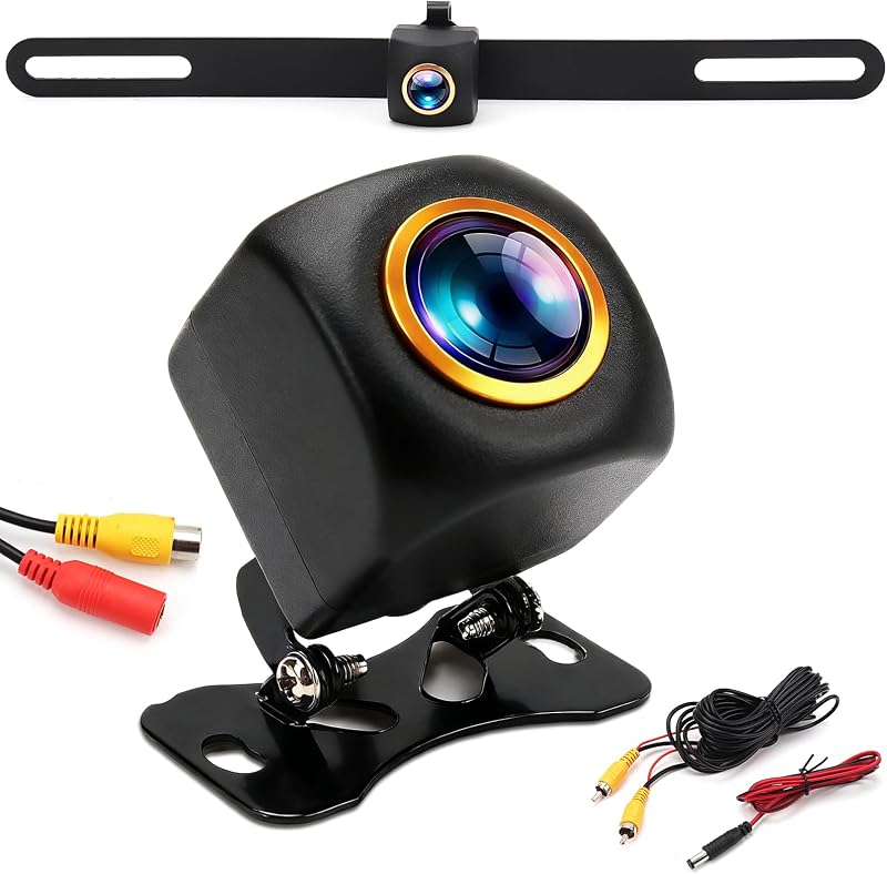 Backup Camera for Car - 170° Wide Angle License Plate Reverse Camera | backup camera with plate lincense hd image camera guide line