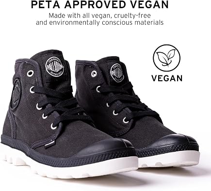 Palladium Women's Pampa Hi Boot, Vegan Canvas Lace Up Boot