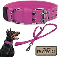 Vista 18 de Collar táctico para perro, collar militar ajustable para perro, collar de entrenamiento de nailon suave con parche, collares de hebilla de metal