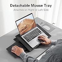 Vista 2 de Adjustable Lap Desk - with 6 Adjustable Angles, Detachable Mouse Pad, & Dual Cushions Laptop Stand for Car Laptop Desk, Work Table, Lap Writing