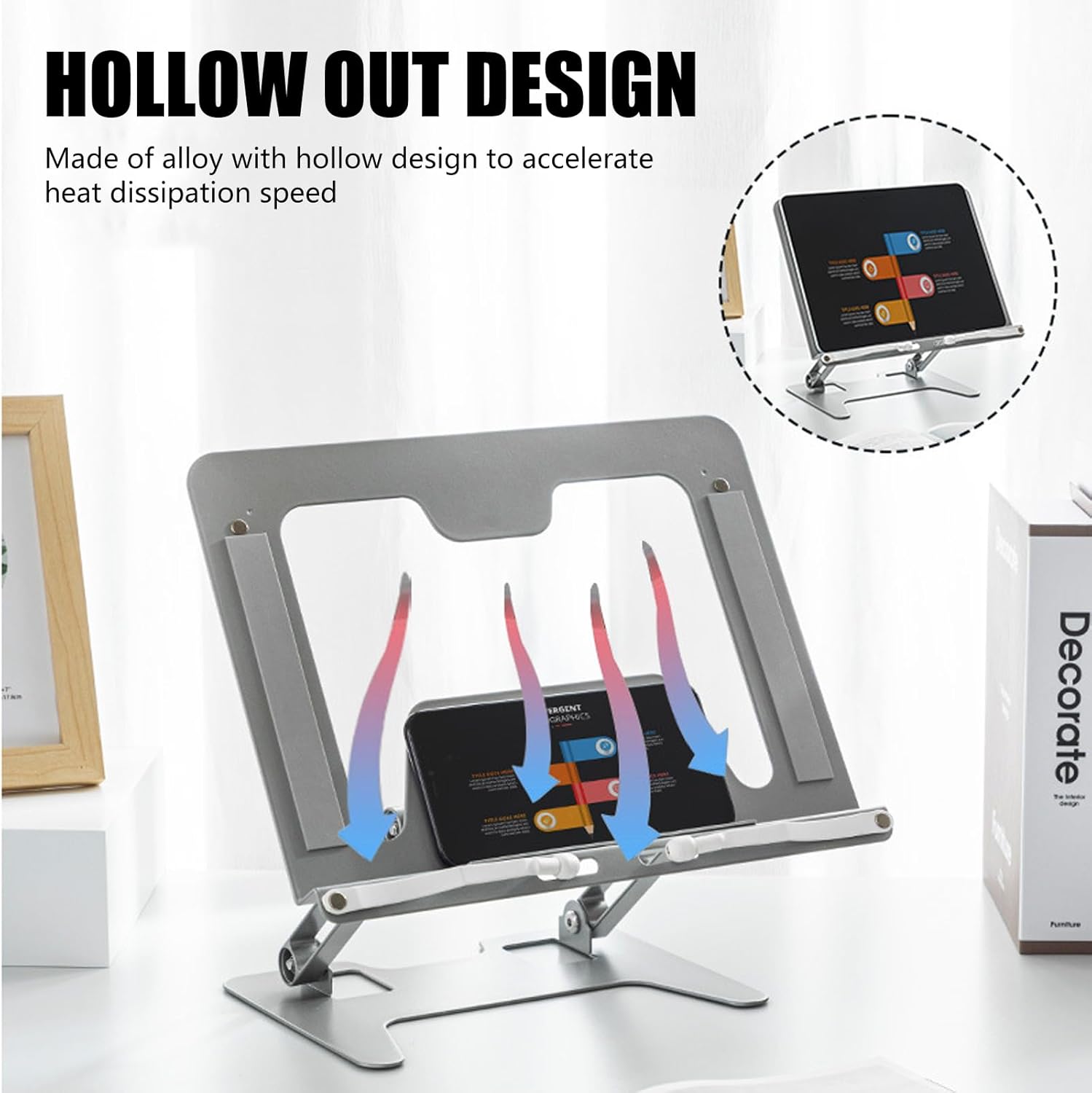 Metal Textbook Stand Extendable Adjustable Reading Stands Foldable Textbook Stand with Page Clip for Kid Student Adult