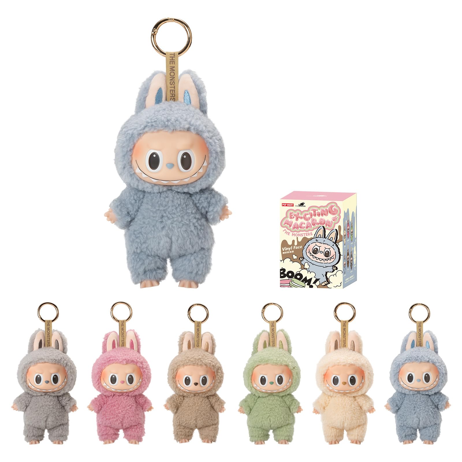 Labubu The Monsters - Tasty Macarons Vinyl Face Blind Box, Random Design Action Figures Collectible Toys Home Decorations, Single Box