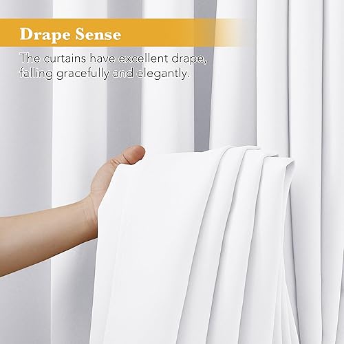 Miniatura 200 de RYB HOME Juego de 2 paneles de cortinas opacas grises de 63 pulgadas de largo, cortinas sólidas resistentes para oscurecer la habitación
