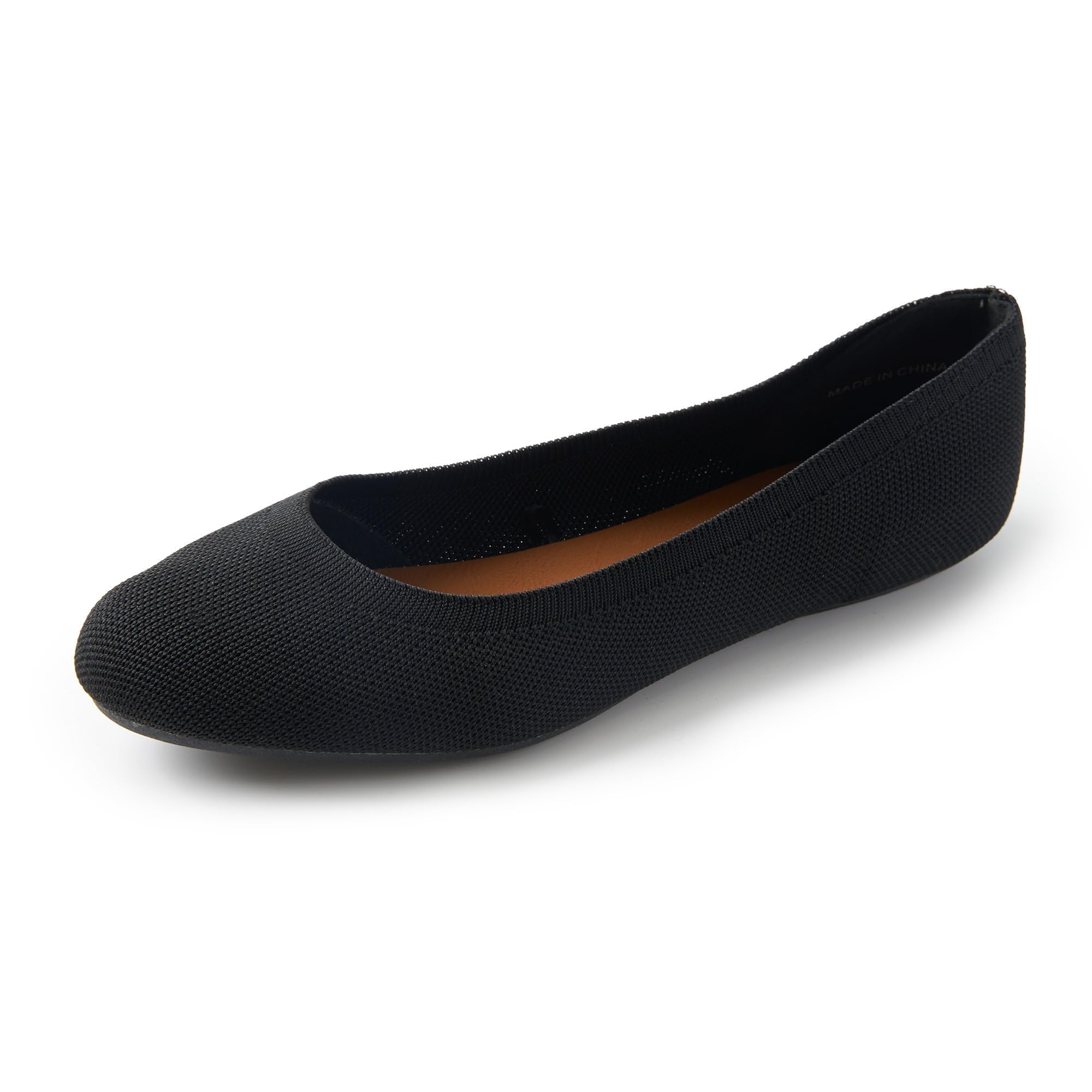 YORINDALE Women's Ballet Flats Round Toe Soft Knit Ballerina Flats Slip On Dress Shoes for Women Walking Dressy Casual Work Wedding