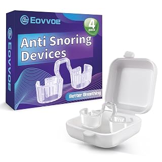 Anti Snoring Devices, Snore Stopper for Effective Snoring Solution, Increases Airflow, Individually Packaged, Reusable - 4 Pack - Amazon product rated Grade A