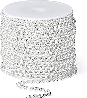 Vista 22 de Rollo de cadenas coloridas de acero inoxidable de 66 pies, acero inoxidable 304 de 0.059 pulgadas de acero inoxidable 304, cadenas trenzadas