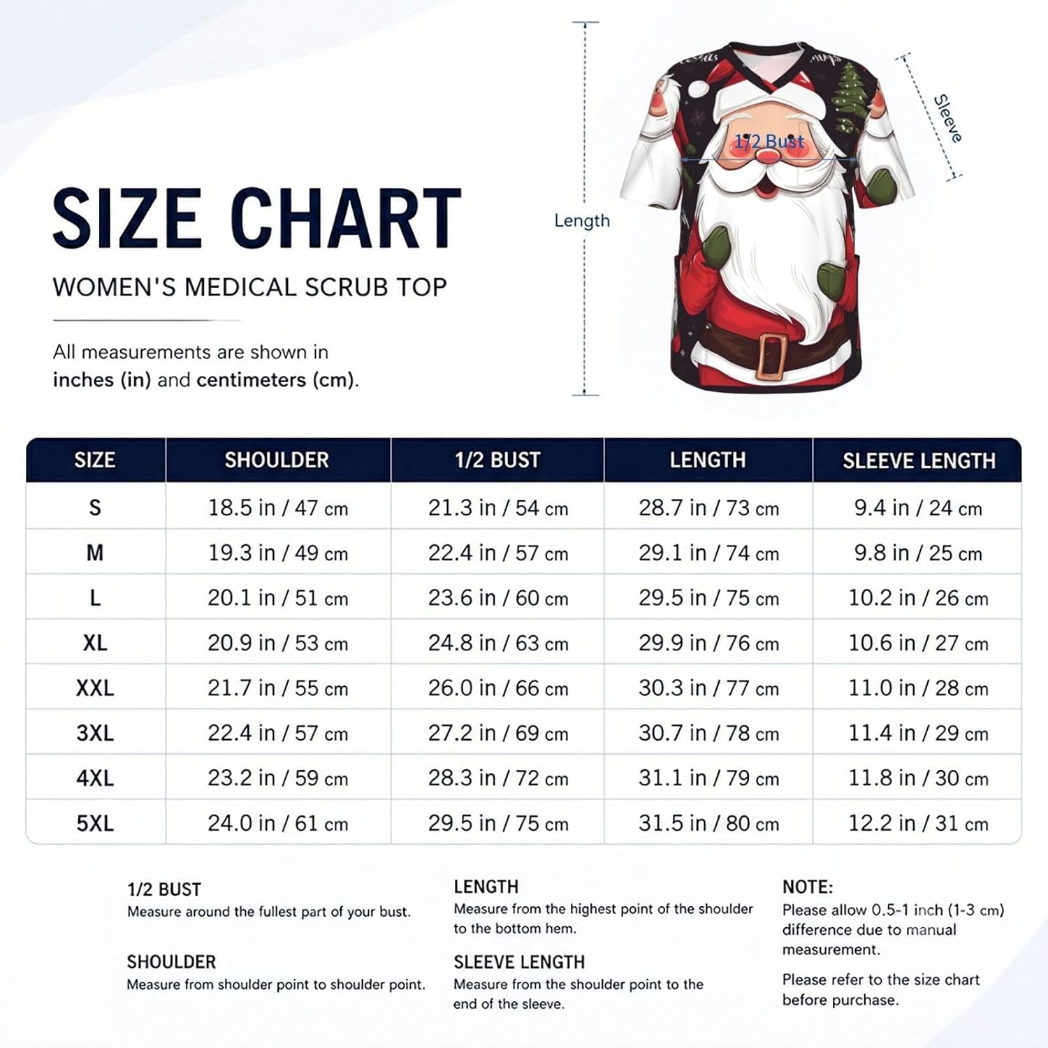 Professional Scrub Tops for Men, Classic V-Neck Workwear with 3 Pockets