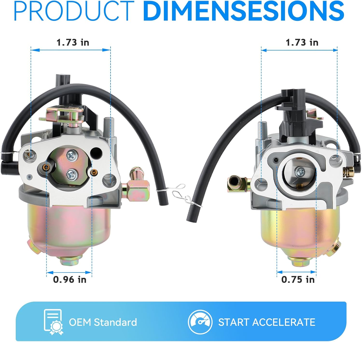 AUTOKAY 2410 2620 2100 Carburetor Kit Fits for Craftsman 208cc 179CC Snow Blower Cub Cadet 524 SWE Troy-Bilt Storm 2620 2420 2690 Huayi 165S 165SA Yard Machines Re 951-10974 951-12705