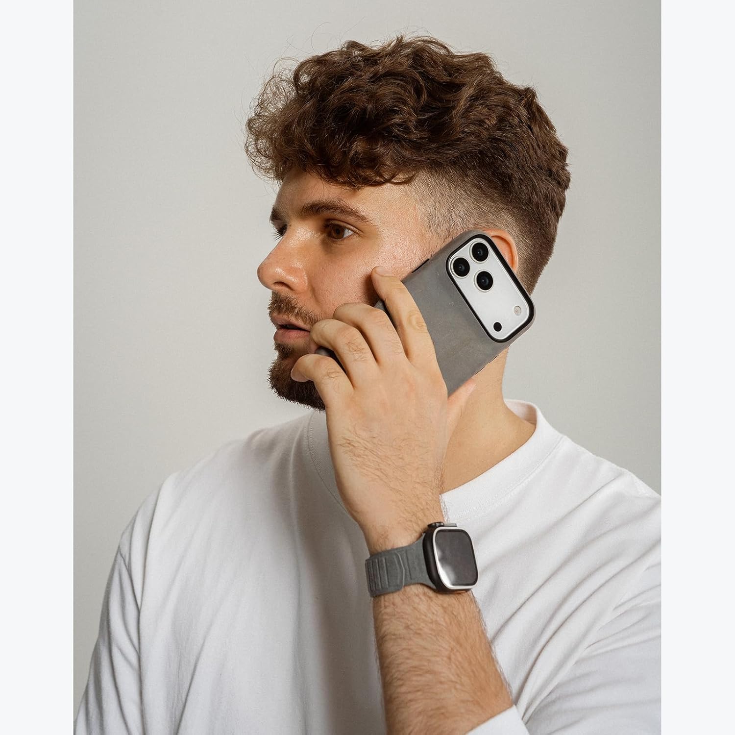 RustBend Leather Phone Case for iPhone 17 Pro Max 6.9", Battle-Worn Vintage Finish, Rugged Luxury, Compatible with MagSafe Wireless Charging, Handmade RustBend Crazy Horse Leather (Gray)