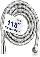 Vista 12 de Manguera de ducha manual flexible de acero inoxidable de 39 pulgadas, conectores de latón, duradera y flexible