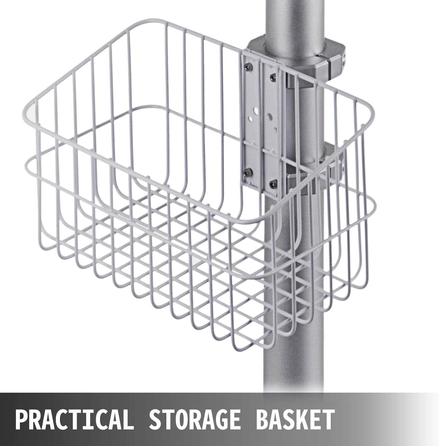 Happybuy Medical Cart, Salon Cart with Wheels, Mobile Trolley Cart 26.77"-42.91" Adjustable Height, Metal Salon Stations for Hair Stylist, Rolling Lab Cart for Clinic, Beauty, and Salon