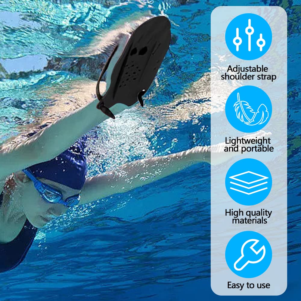 Pagaie da Nuoto, 1 Paio di Hand Paddle con Cinghie Regolabili Paddle per L'allenamento del Nuoto Leggere e Veloci Esercizi Accessori per Adulti Bambini