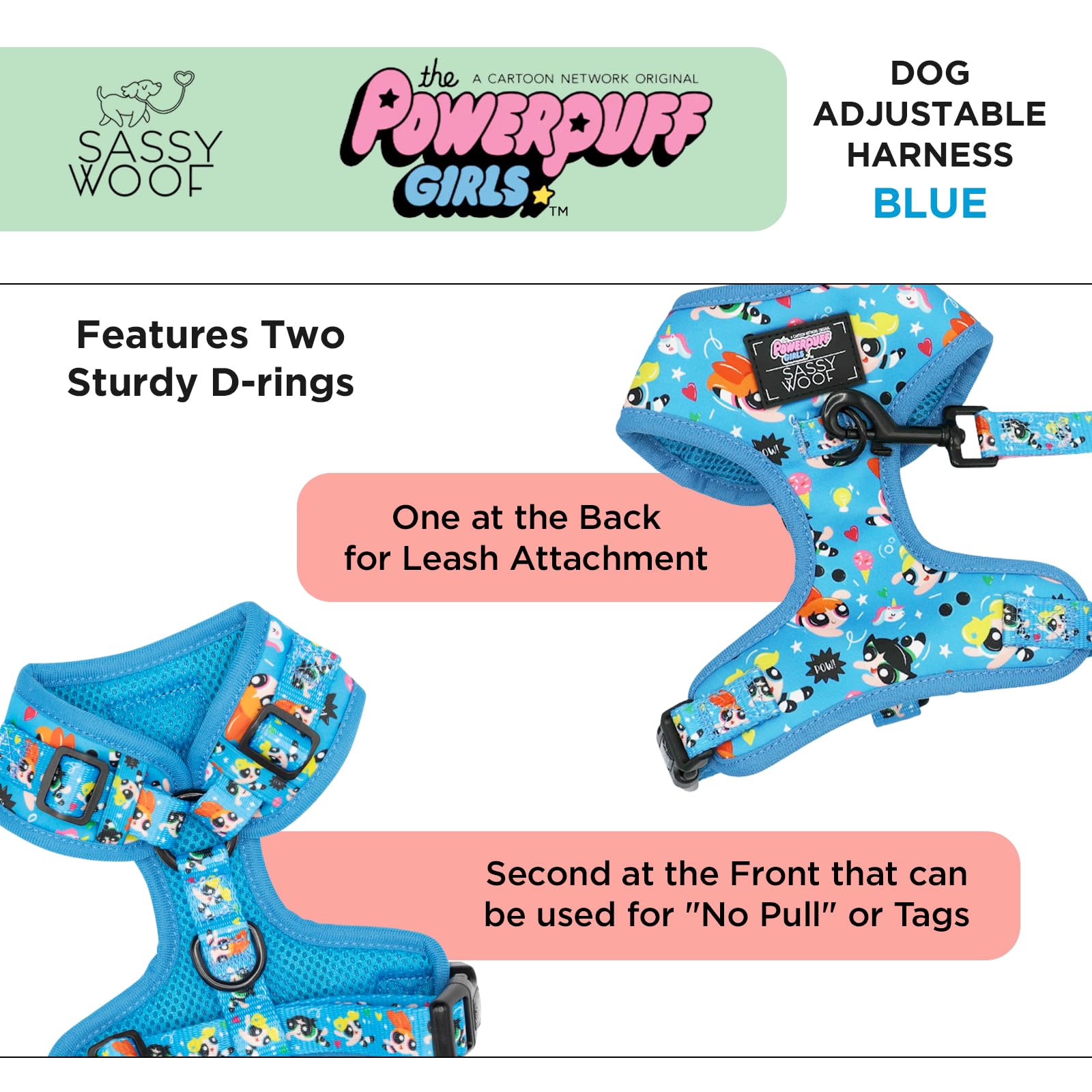 Amazon.com : Sassy Woof Dog Adjustable Harness - The Powerpuff