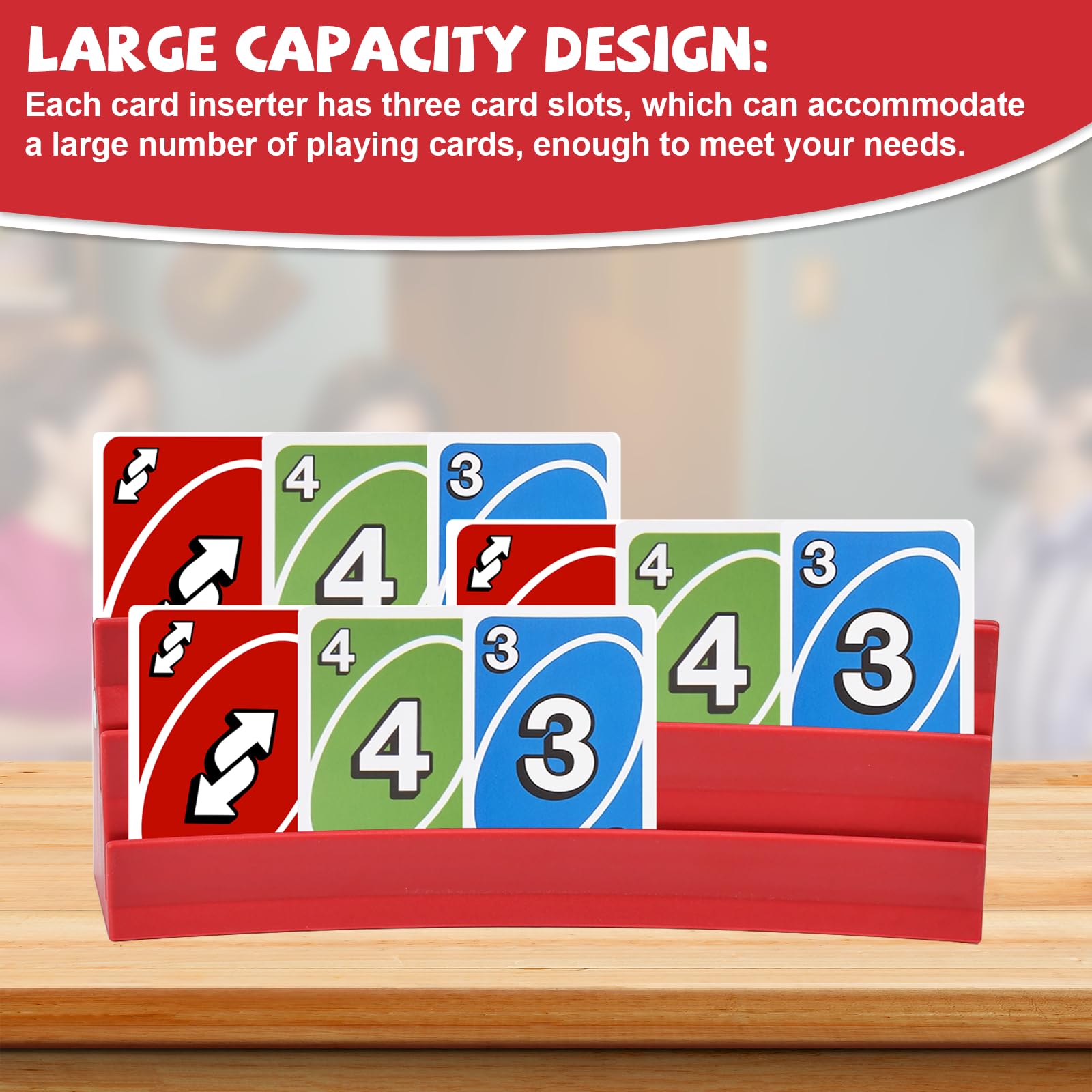 4 Pezzi Supporto di Carte da Gioco, Porta Carta da Giochi Ergonomico Supporti Carte da Gioco con Design Curvo Porta Carta a Mani Libere Portatile Supporto per Carti da Gioco Plastica