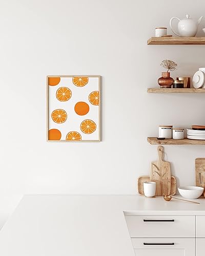Miniatura 5 de HAUS AND HUES Arte de pared para cocina, frutas y frutas de color naranja, decoración de pared, impresiones artísticas de pared, impresiones
