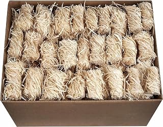 VOYTO 200 Natural Firelighters for BBQ, Pizza Oven, Wood & Log Burner - Wood Wool & Wax Coated Fire Starters for Instant, Safe, and Clean Fire Ignition (200)
