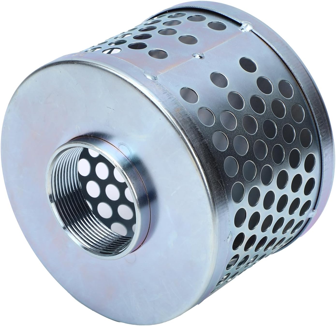 Hyuduo 2 Inch Round Hole Suction Strainer, Galvanized Carbon Steel Water
