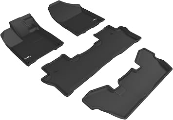 3D MAXpider L1HD08401509 Weather Floor Mat for Select Pilot Elite Models Complete Set, Black