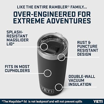 YETI Rambler 10 oz (295 ml) Tumbler, Black