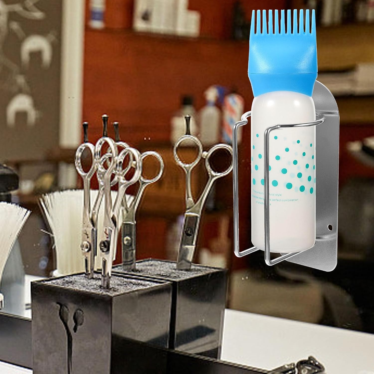 2 Pcs Hair Color Applicator Bottles with Root Comb, 120ml Plastic Lightweight Bottles Featuring Graduated Scale Design for Salon and Barber Shops