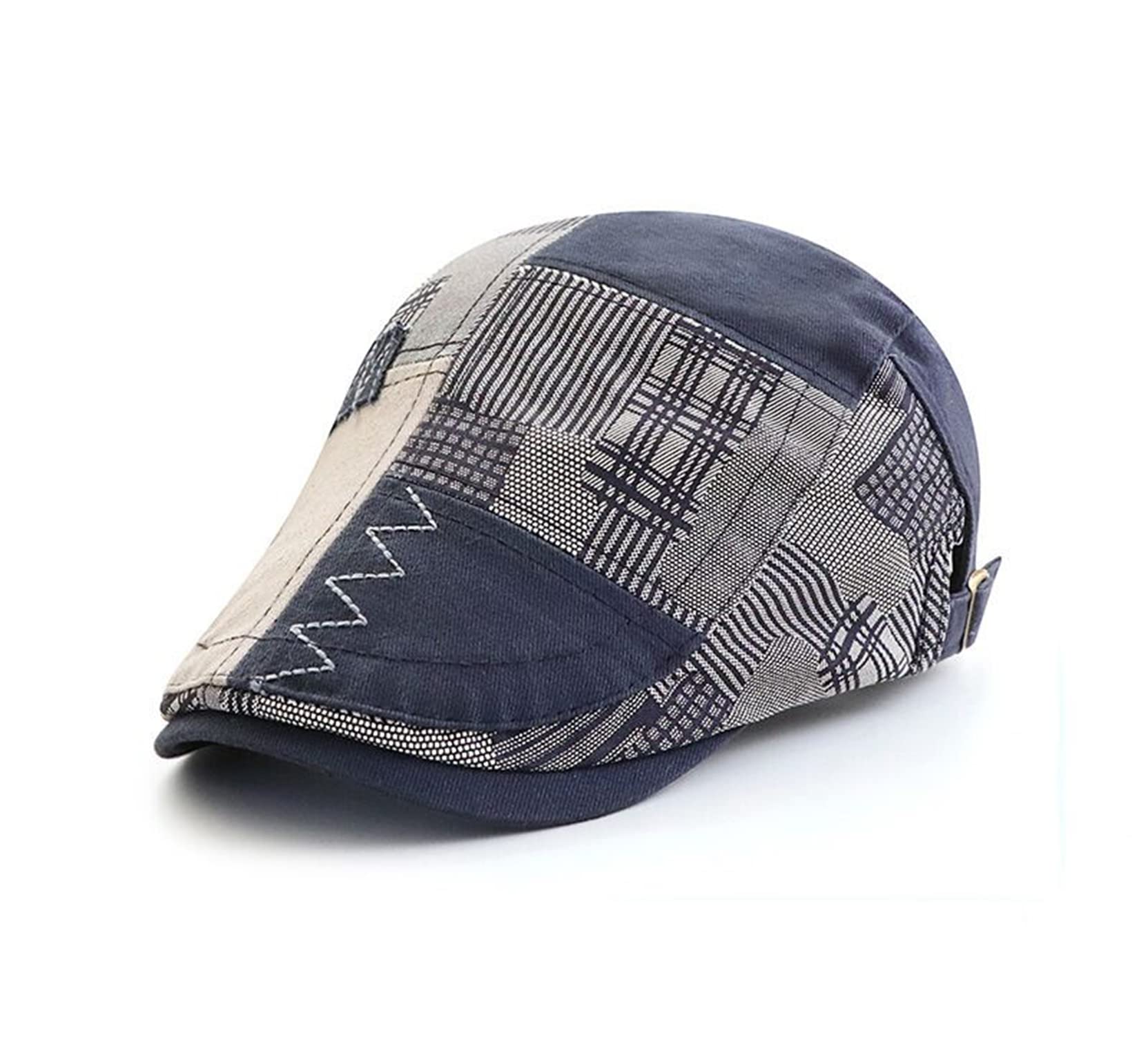 QICHEN Casquette Plate Vintage Homme Coton Réglable Irlandaise | Flat Cap, Béret, Loisirs Sport, Chapeau Souple Visière, Printemps Été