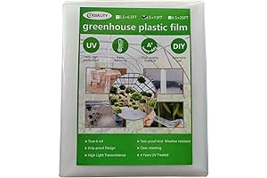 6.5x13 Ft Crystal-Clear Greenhouse Tarp
