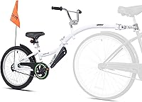 KaZAM Co-Pilot 20-Inch Kids Bike Trailer - Adjustable Handlebar, Folding Steel Frame, Safety Flag for Family Cycling