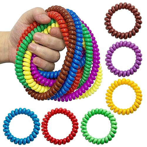 Collares masticables y pulseras para niños sensoriales (paquete de 12) – Juego de pulseras elásticas para niños con autismo, SDP, TDAH, ADD –