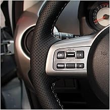 For Mazda 2 2008-2014 Black Faux Leather Steering Wheel Cover Hand Stitched Car Steering Wheel Cover Steering Wheel Cover
