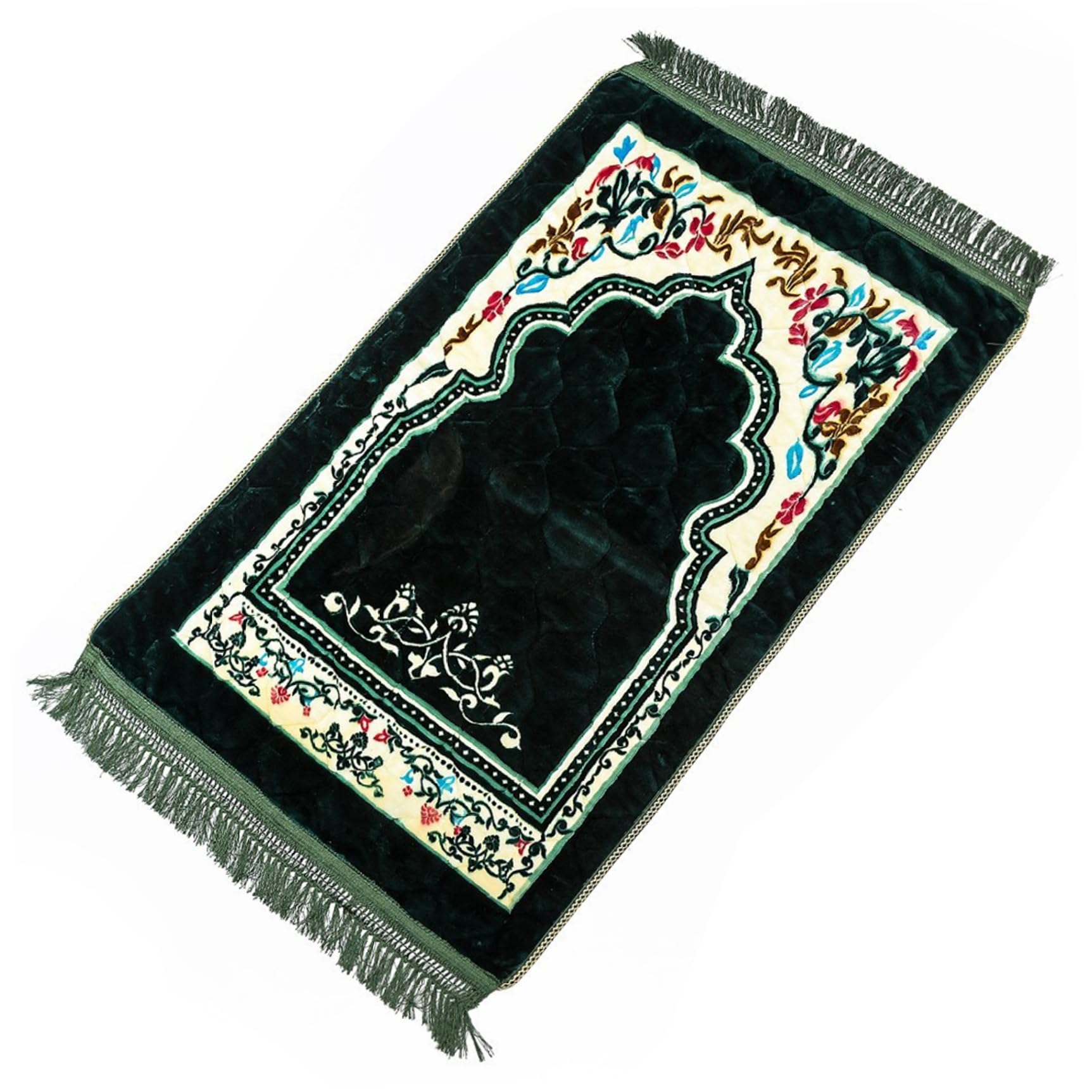 Tapis de prière islamique extra épais avec support antidérapant grand format