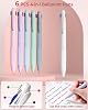 Four Candies 56 PCS Aesthetic School Supplies with Cute Pencil Case, 6 Multicolor Pen, 12 Pastel Highlighters, 5 Gel Pens Black Ink, 9 Mechanical Pencils for Student Stationary Set Preppy Stuff (Pink)