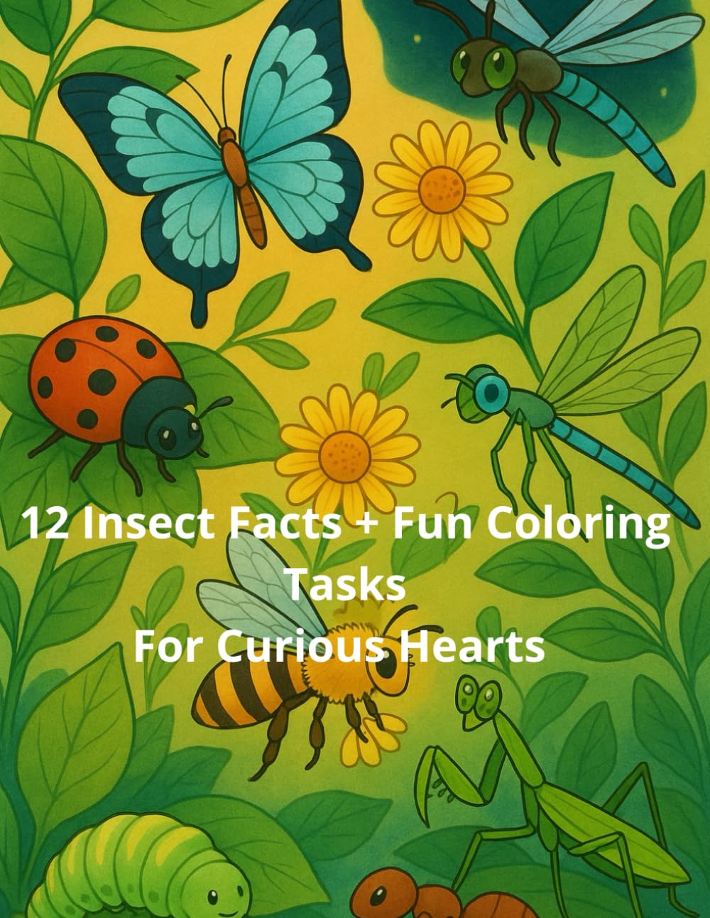 12 Fun Insect Facts for Kids: Coloring Book