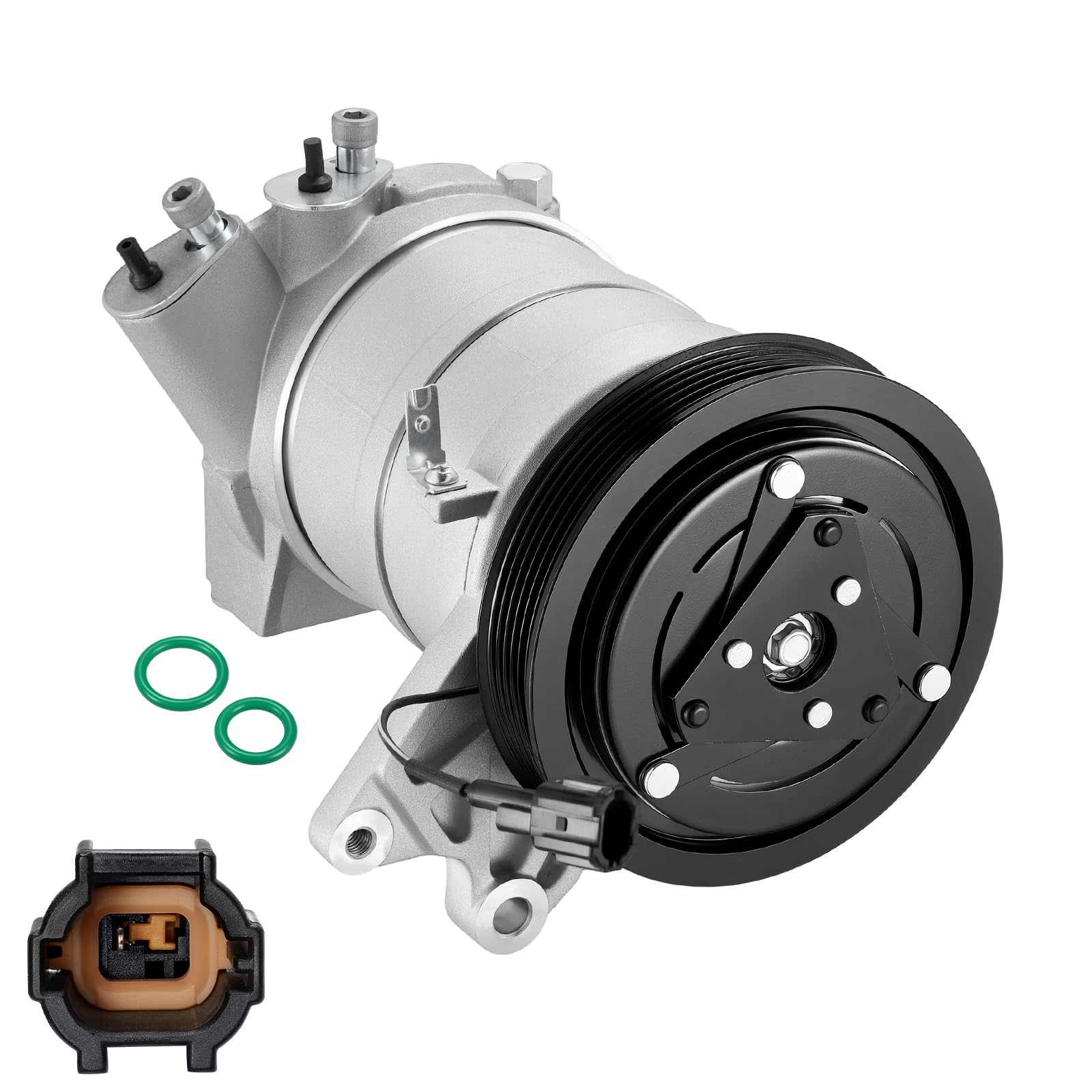 BDFHYK 67438 AC Compressor with Clutch Compatible with Nissan Altima 2002-2006 3.5L V6, Maxima 2003 2004 2005 2006 3.5L V6, Gas, Replaces 035095, 10350950, 471-5007
