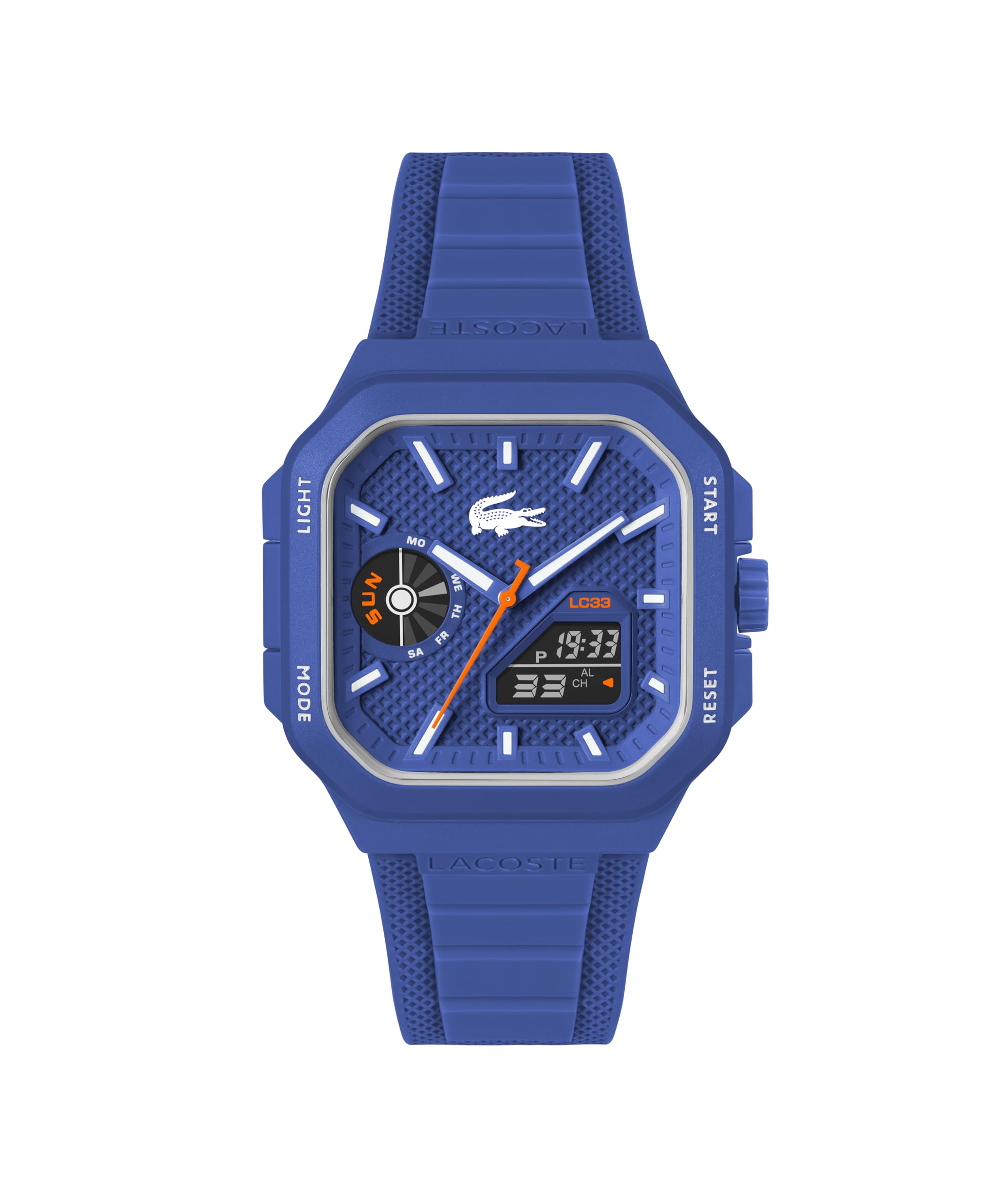 Lacoste Mens LC33 Blue Silicone Analog-Digital Watch, One Colour, Men