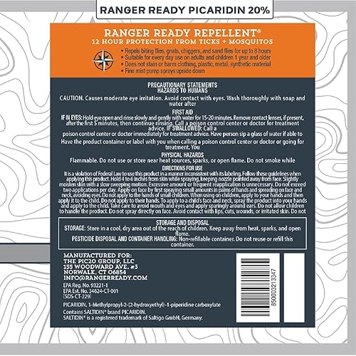 Miniatura 6 de Ranger Ready Repellents P2Pak Permetrina + Picaridina repelente de garrapatas e insectos, aroma cero, 8 onzas líquidas (paquete de 2)