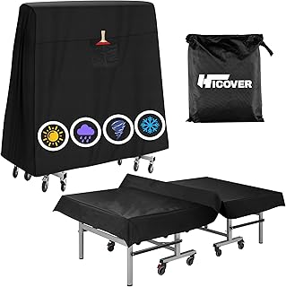 Ping Pong Table Cover 600D Oxford Fabric, Hicover Table Tennis Cover Waterproof Sunproof Indoor