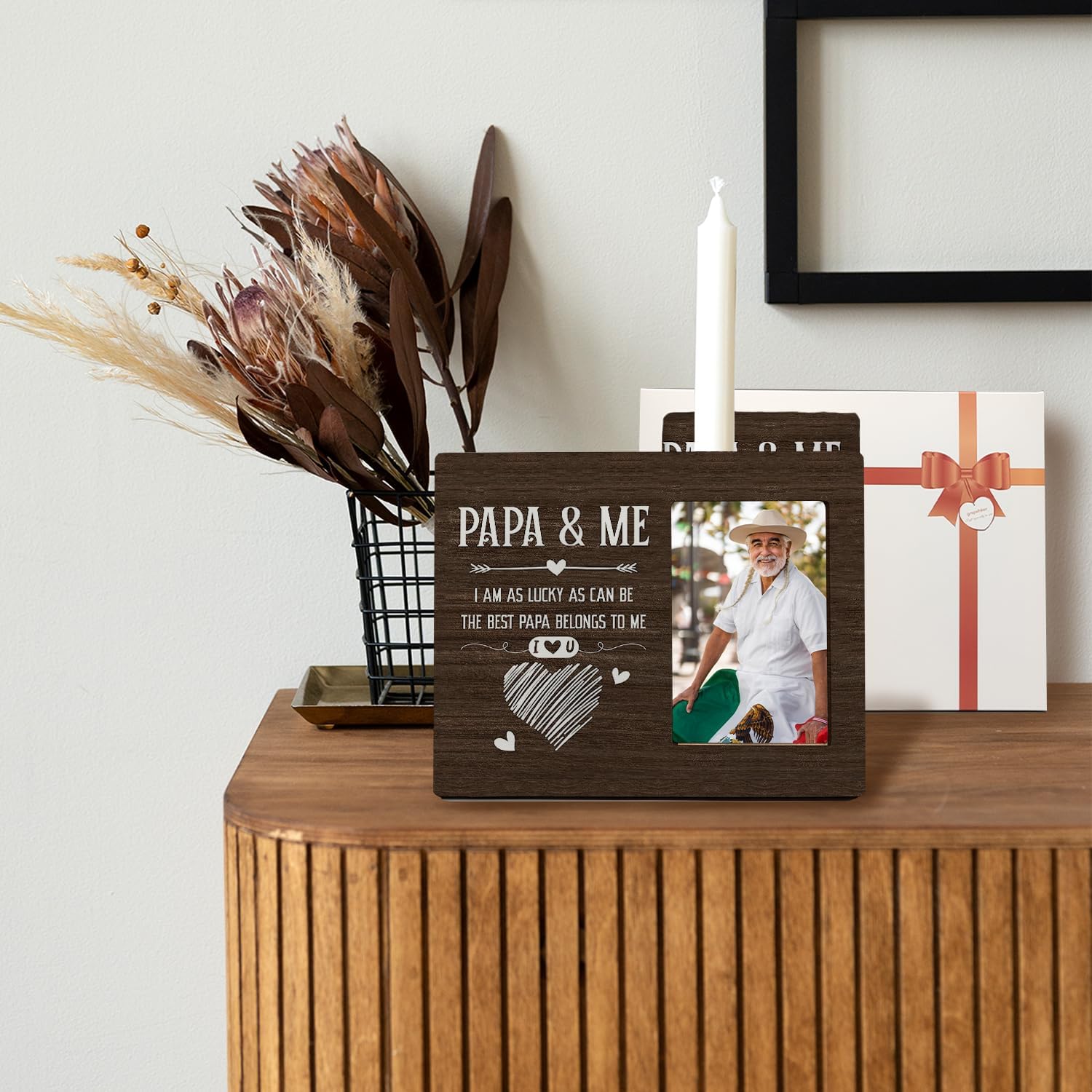 Mancheng-zi Papa and Me Picture Frames - Papa Gifts for Grandpa, Father's Day, Birthday or Christmas - 4x6 Frame - Image 2