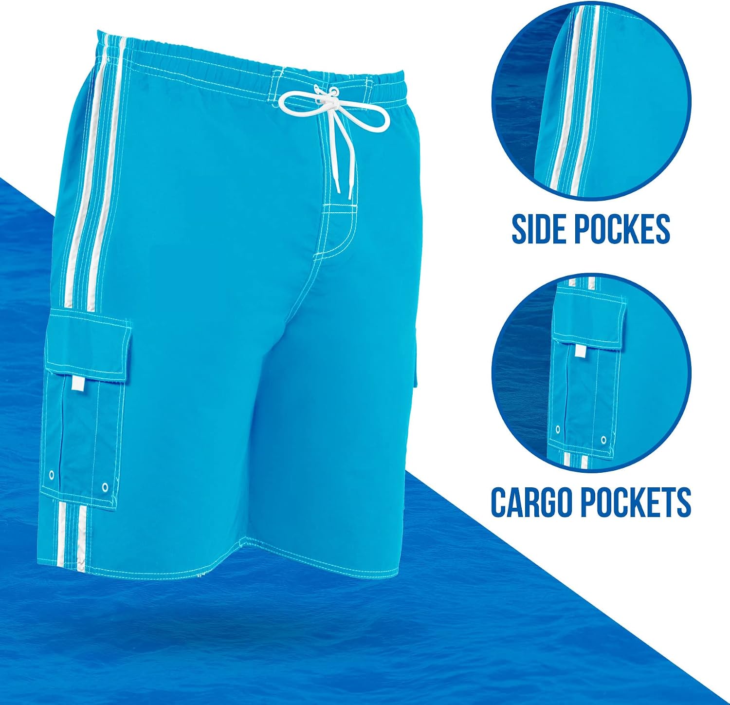 North 15 Boys Swim Trunks - Quick Dry Boys Bathing Suit - 8-18 Teen Swimsuit