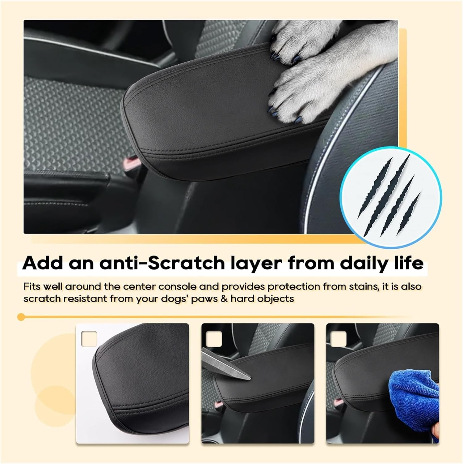 Car Armrest Box Cover Compatible with Ceed Proceed GT/XCeed GT SW Central Control Armrest Storage Box Pad Auto Interior Accessories