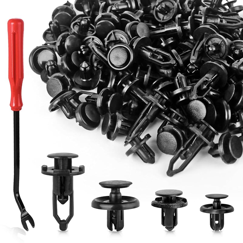 Kit de grampos e presilhas plásticas Toyota Xislet com ferramenta – 120 peças