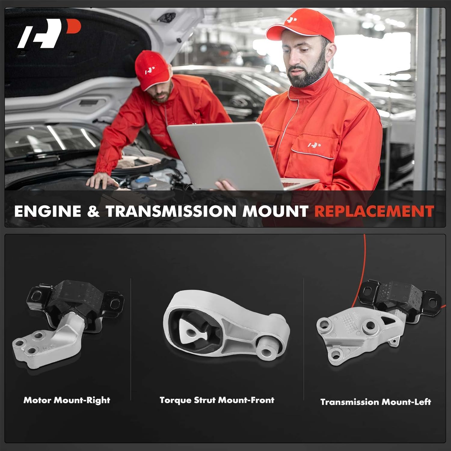 A-Premium 3PCS Engine Motor Mount Transmission Mount Torque Strut Mount Set Compatible with Smart 2011-2015 Fortwo Electric, 2008-2015 Fortwo L3 1.0L Petrol, Replace# 4512400109 1322200148 1322200048