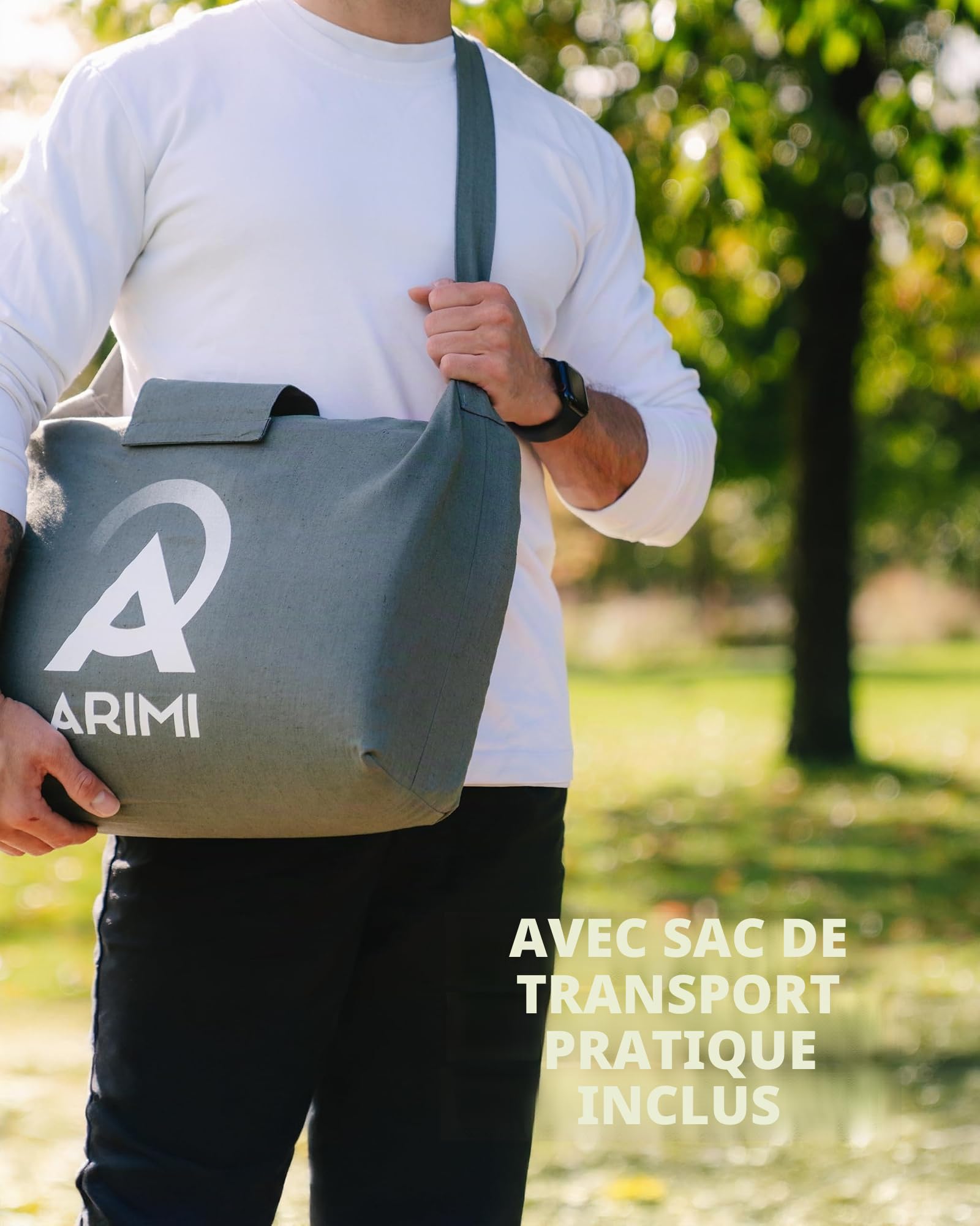 ARIMI Tapis d'acupression - Kit d'acupression avec oreiller et sac - Durable et ergonomique - Soulagement de la douleur et relaxation - Dos et cou