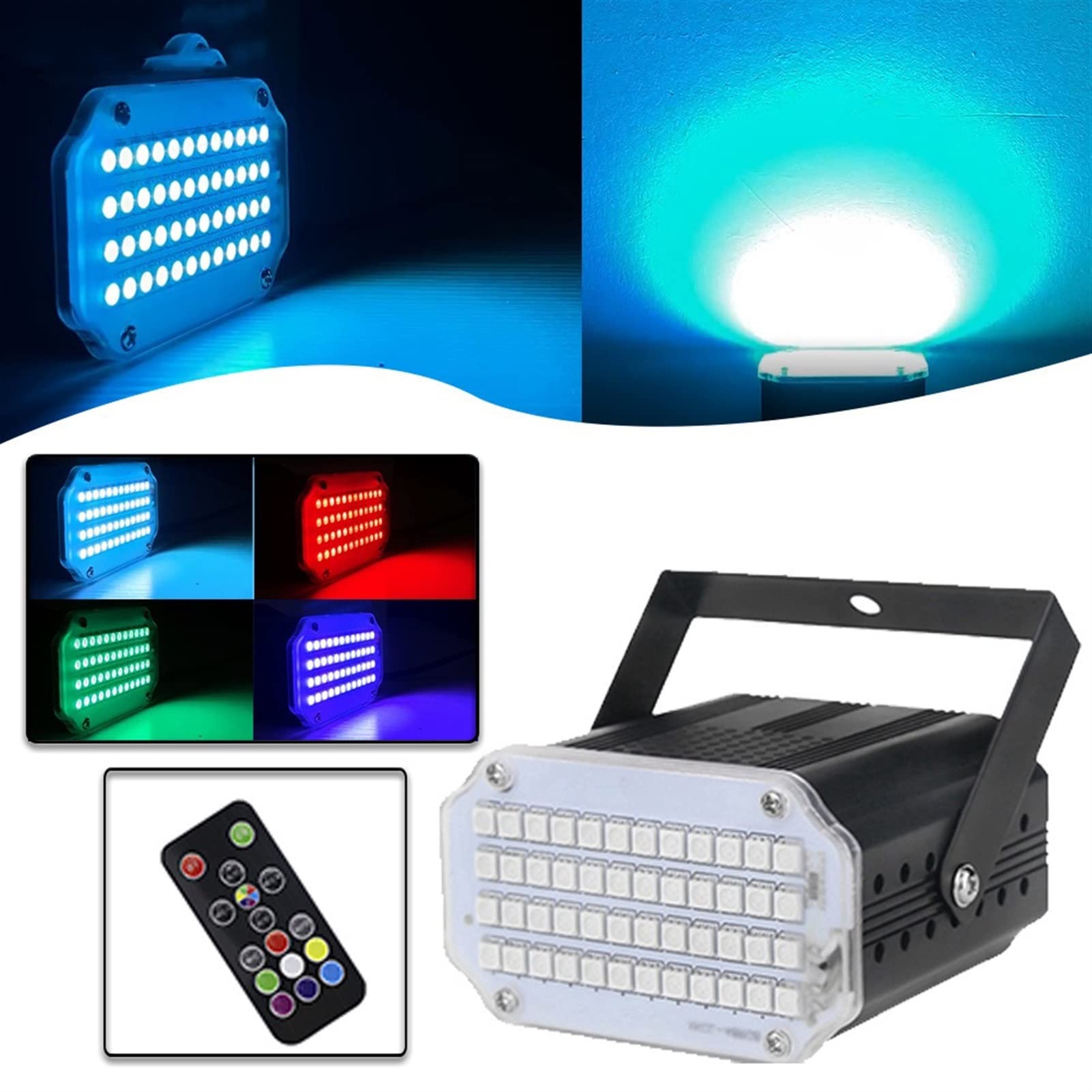 DJ-Licht für Partys, 4. 8LE. Ds. SMD 5050. LED-Strobe-Licht rotierende Stimme aktiviert LED Bühnenlicht Partei Festa Disco Stroboskop Birne