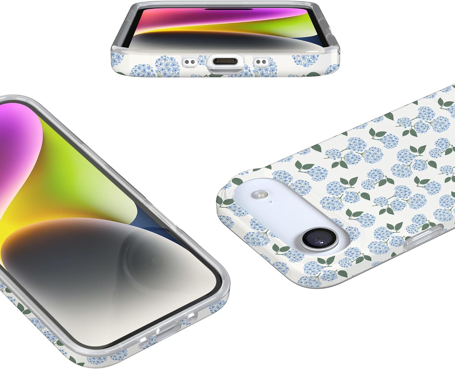 Casely iPhone 17 Air Case | Nantucket Cottage | Blue Hydrangea | Compatible with MagSafe | Classic Ultra Slim Design