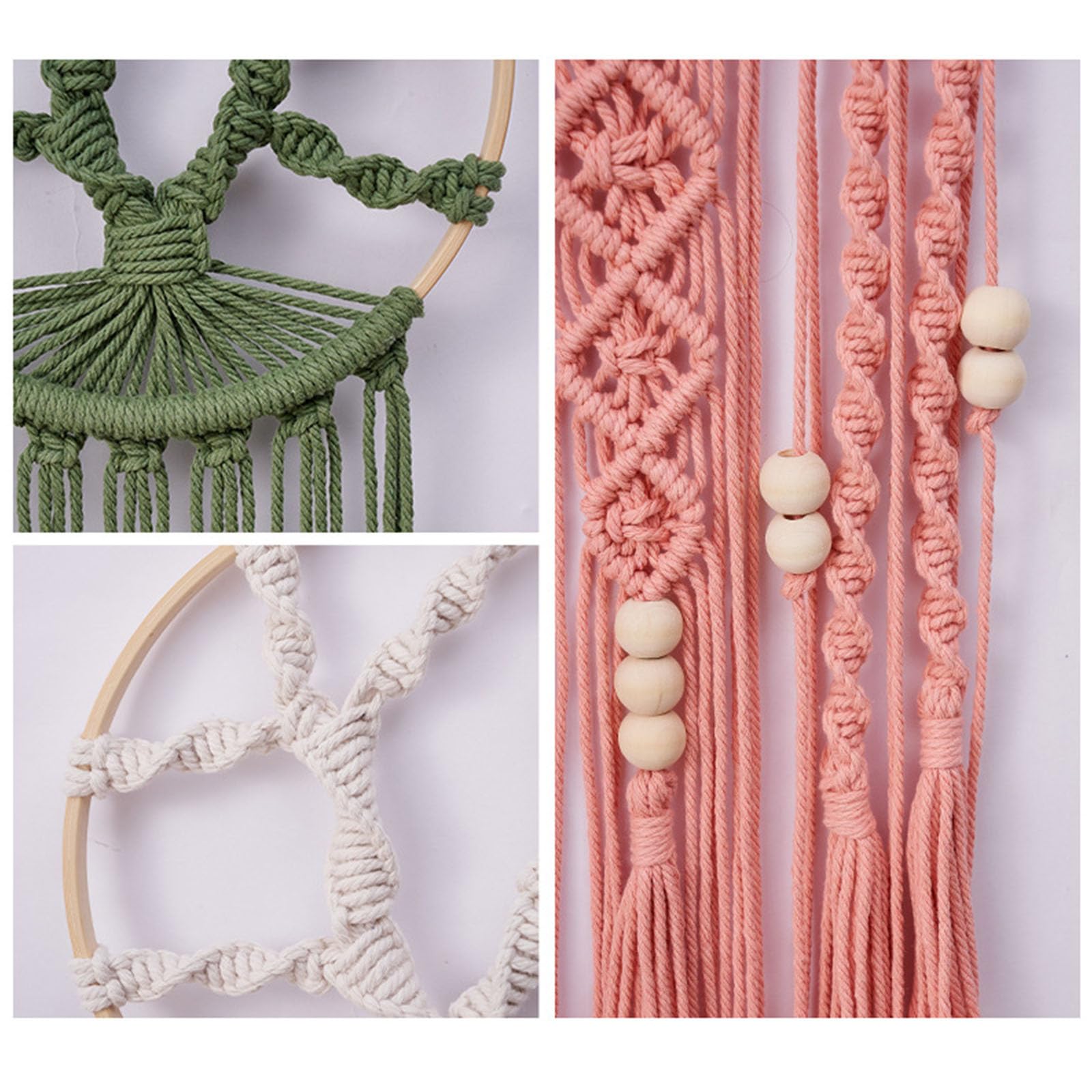 Árbol de la Vida Dream Catcher, Macrame Wall Hanging Large Dreamcatcher Tejido Boho sueño Catchers para para Teen Room Nursery Bedroom Dormitorio Chic Gift Chic Wall Decor,Green Tree of Life