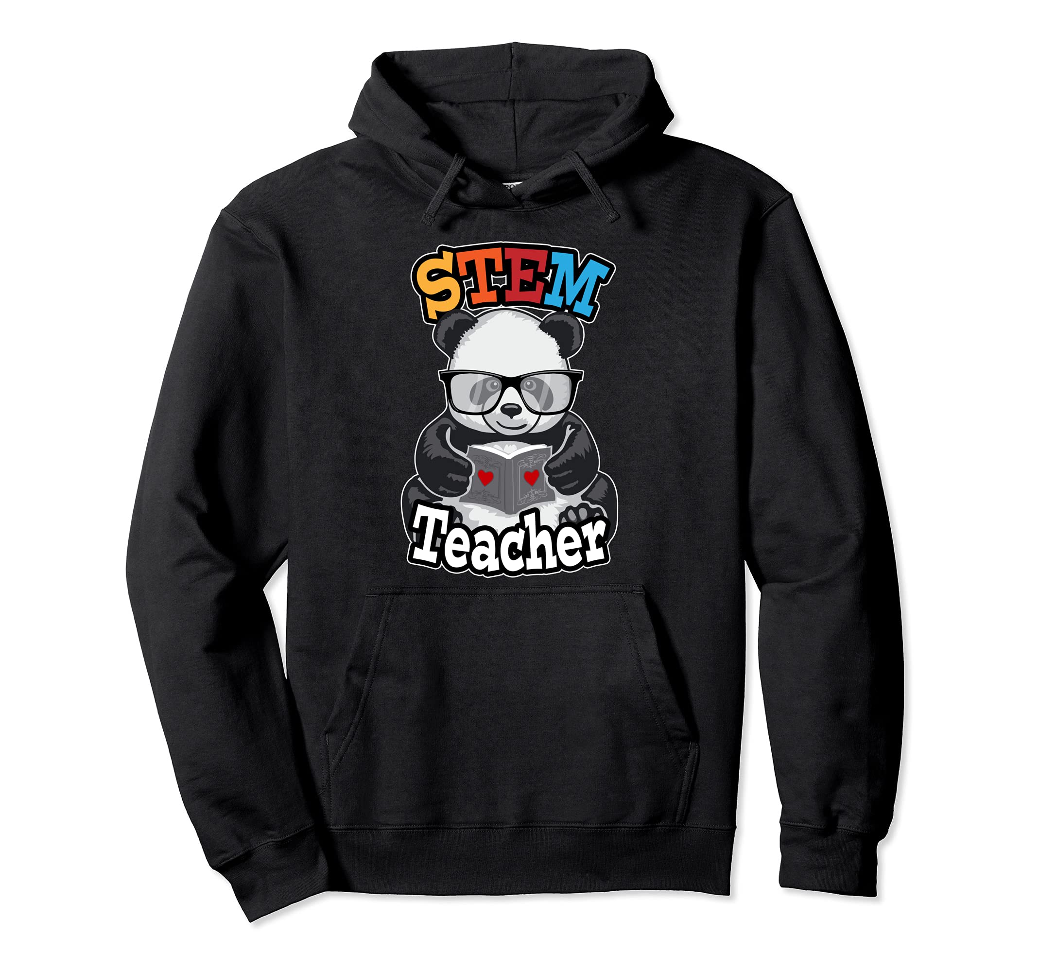 STEM Teacher School Cute STEAM Panda Pullover Hoodie