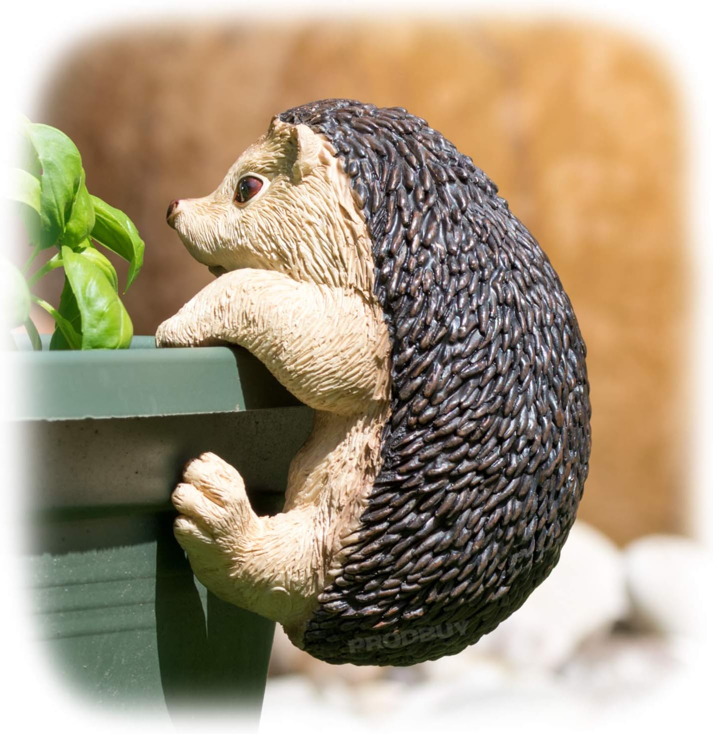 Plant Pot Hanging Garden Ornament (Brown Hedgehog)