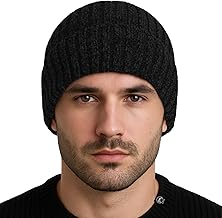 BISMAADH Winter Cuffed Beanie for Men Women Fleece-Lined Beanie Soft Warm Thick Knit Ski Thermal Cap