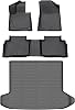 Auxko All Weather Floor Mat & Cargo Mat Fit for 2025 2024 2023 2022 Hyundai Tucson Include Hybrid Not PHEV TPE Liner Tucson Accessory Set All Season Odorless Anti-Slip Floor Trunk Liner